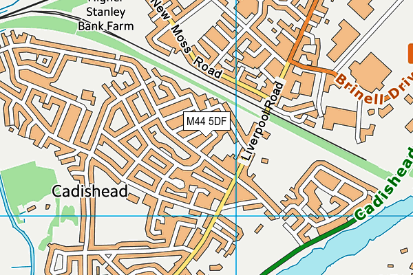 M44 5DF map - OS VectorMap District (Ordnance Survey)