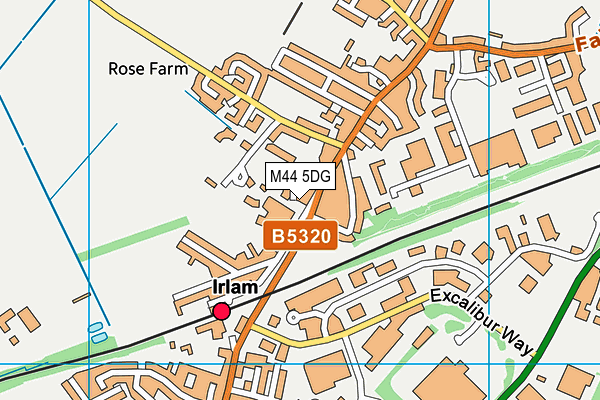 M44 5DG map - OS VectorMap District (Ordnance Survey)