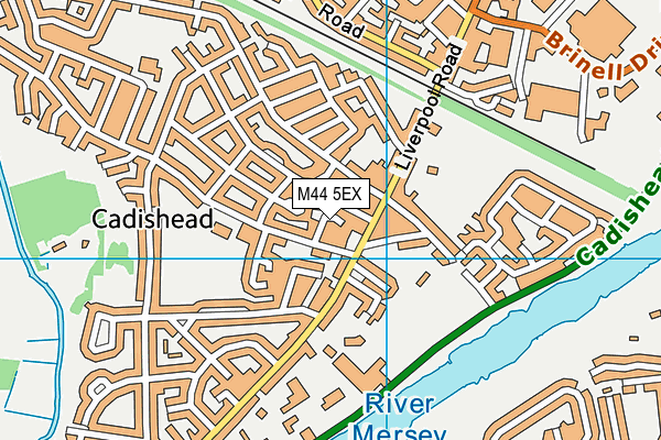 M44 5EX map - OS VectorMap District (Ordnance Survey)