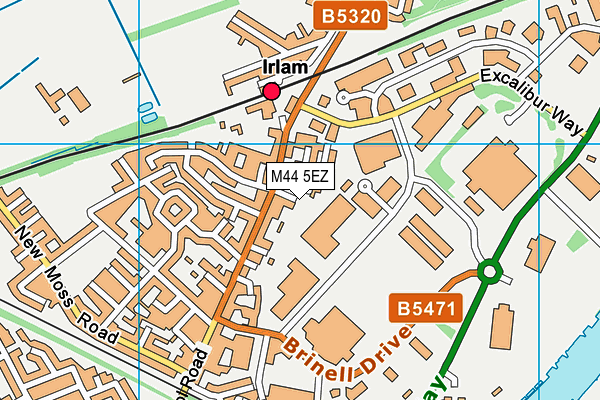 M44 5EZ map - OS VectorMap District (Ordnance Survey)