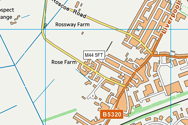 M44 5FT map - OS VectorMap District (Ordnance Survey)