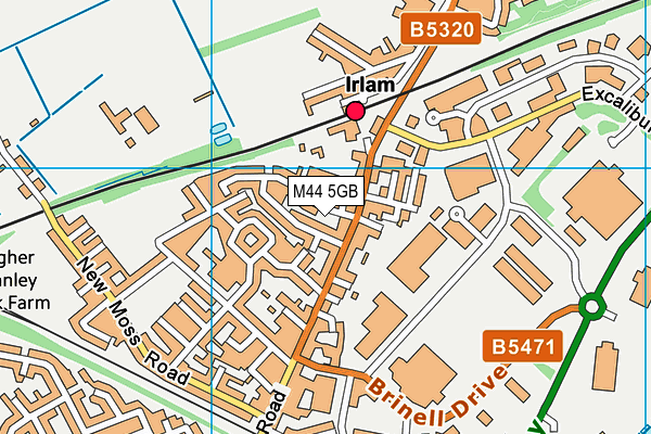 M44 5GB map - OS VectorMap District (Ordnance Survey)