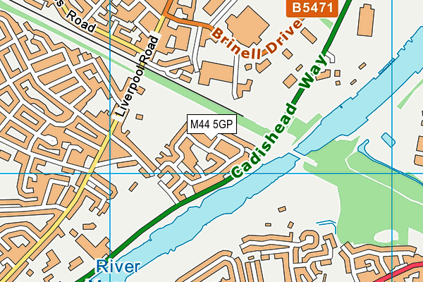 M44 5GP map - OS VectorMap District (Ordnance Survey)