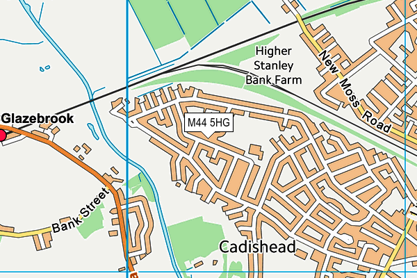 St Mary's CofE Primary School map (M44 5HG) - OS VectorMap District (Ordnance Survey)