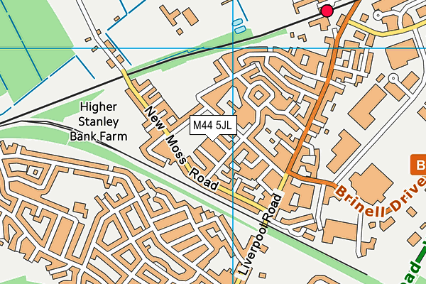 M44 5JL map - OS VectorMap District (Ordnance Survey)