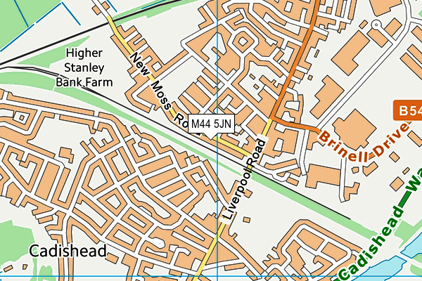 M44 5JN map - OS VectorMap District (Ordnance Survey)