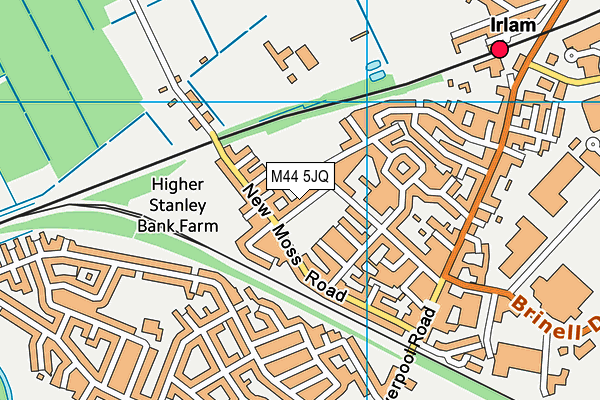 M44 5JQ map - OS VectorMap District (Ordnance Survey)