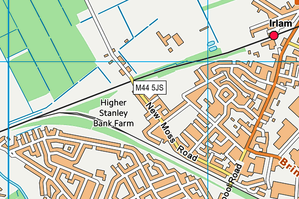 M44 5JS map - OS VectorMap District (Ordnance Survey)