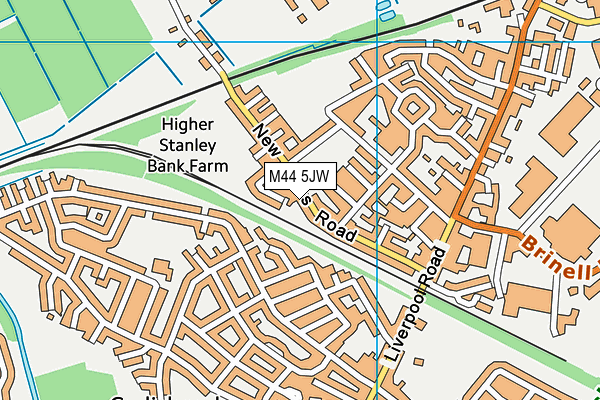 M44 5JW map - OS VectorMap District (Ordnance Survey)