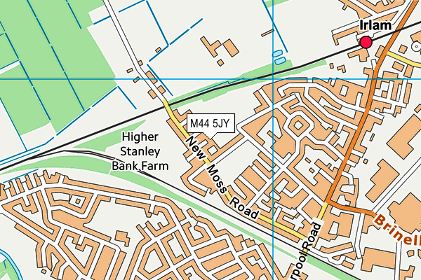 M44 5JY map - OS VectorMap District (Ordnance Survey)