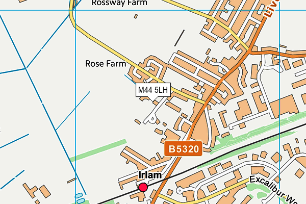 Irlam And Cadishead Academy map (M44 5LH) - OS VectorMap District (Ordnance Survey)