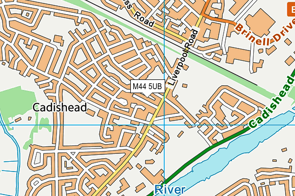 M44 5UB map - OS VectorMap District (Ordnance Survey)