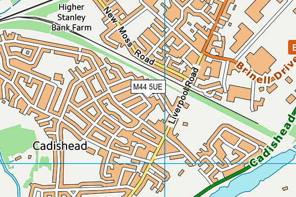 M44 5UE map - OS VectorMap District (Ordnance Survey)