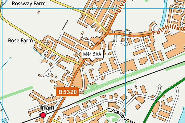 M44 5XA map - OS VectorMap District (Ordnance Survey)