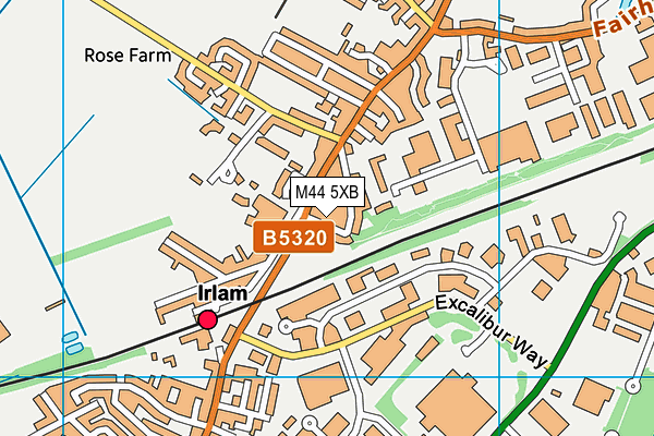 M44 5XB map - OS VectorMap District (Ordnance Survey)