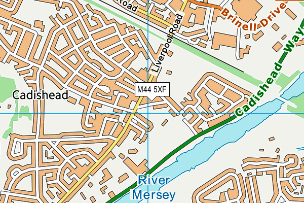 M44 5XF map - OS VectorMap District (Ordnance Survey)