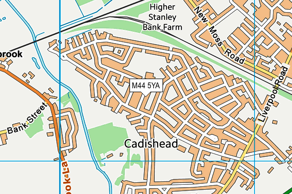 M44 5YA map - OS VectorMap District (Ordnance Survey)