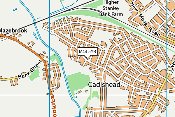 M44 5YB map - OS VectorMap District (Ordnance Survey)