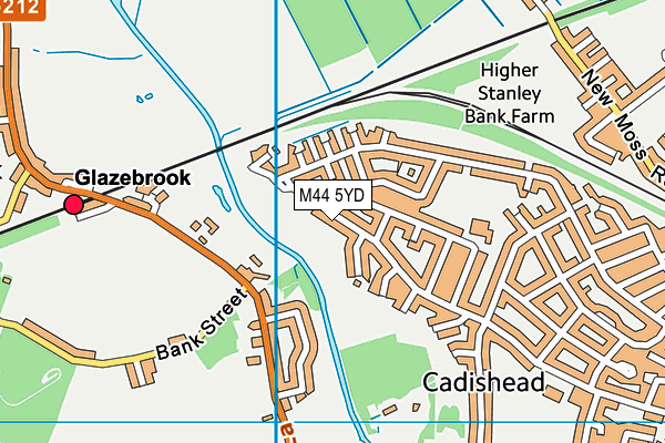 M44 5YD map - OS VectorMap District (Ordnance Survey)