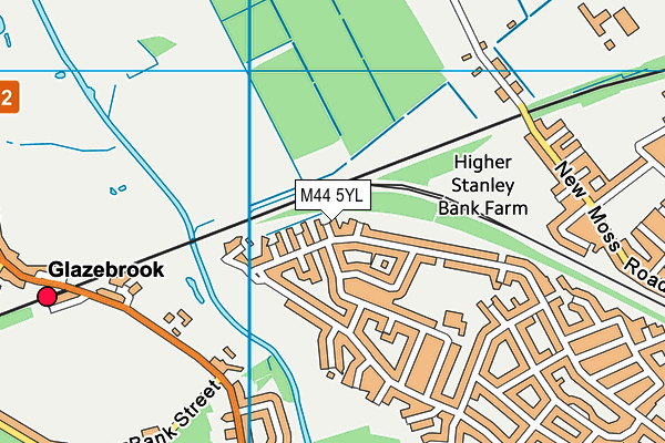 M44 5YL map - OS VectorMap District (Ordnance Survey)