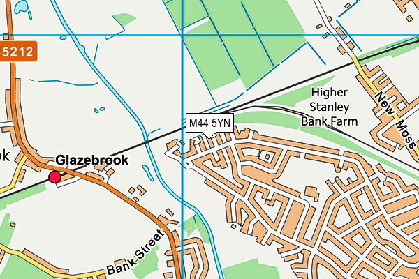 M44 5YN map - OS VectorMap District (Ordnance Survey)