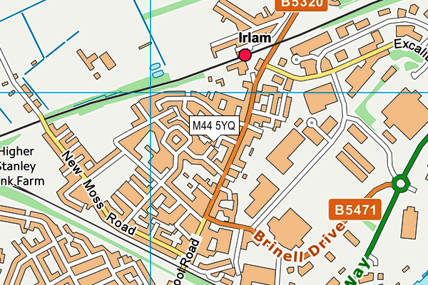 M44 5YQ map - OS VectorMap District (Ordnance Survey)