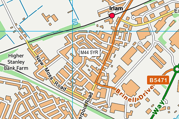 M44 5YR map - OS VectorMap District (Ordnance Survey)