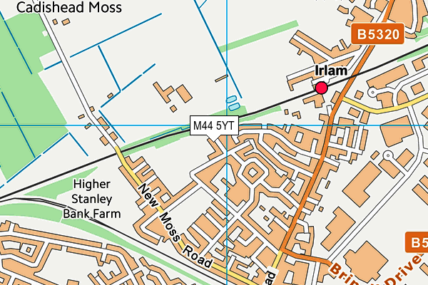 M44 5YT map - OS VectorMap District (Ordnance Survey)