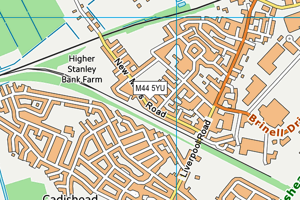 M44 5YU map - OS VectorMap District (Ordnance Survey)