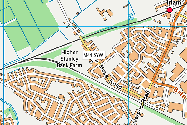 Rowson Drive Playing Fields map (M44 5YW) - OS VectorMap District (Ordnance Survey)