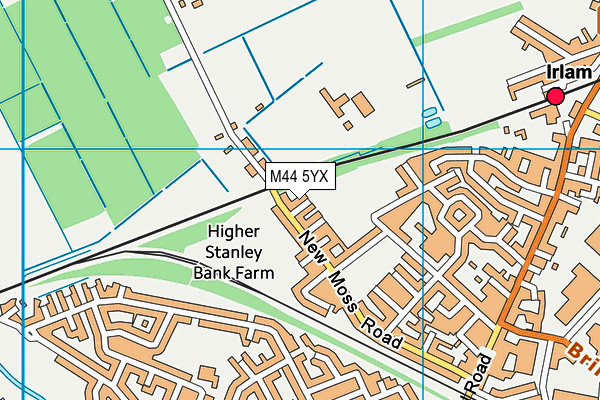M44 5YX map - OS VectorMap District (Ordnance Survey)