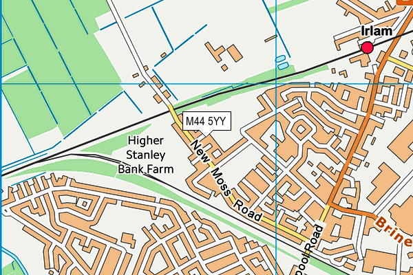 M44 5YY map - OS VectorMap District (Ordnance Survey)