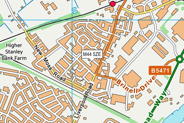 M44 5ZE map - OS VectorMap District (Ordnance Survey)