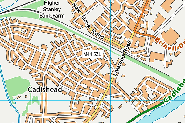 M44 5ZL map - OS VectorMap District (Ordnance Survey)