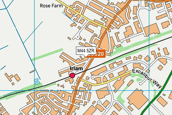Irlam and Cadishead Academy map (M44 5ZR) - OS VectorMap District (Ordnance Survey)