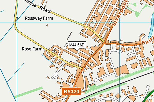 M44 6AD map - OS VectorMap District (Ordnance Survey)