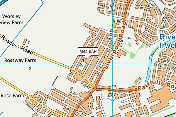 M44 6AP map - OS VectorMap District (Ordnance Survey)