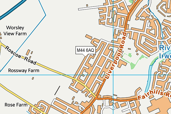 M44 6AQ map - OS VectorMap District (Ordnance Survey)