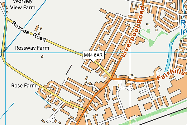 M44 6AR map - OS VectorMap District (Ordnance Survey)