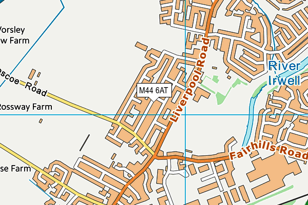 M44 6AT map - OS VectorMap District (Ordnance Survey)