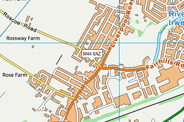 M44 6AZ map - OS VectorMap District (Ordnance Survey)