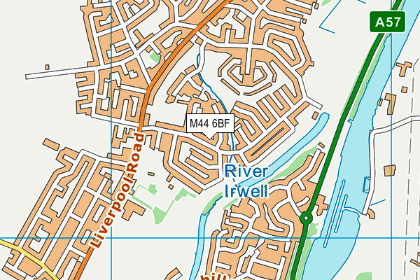 M44 6BF map - OS VectorMap District (Ordnance Survey)