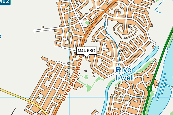 M44 6BG map - OS VectorMap District (Ordnance Survey)