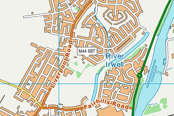 M44 6BT map - OS VectorMap District (Ordnance Survey)