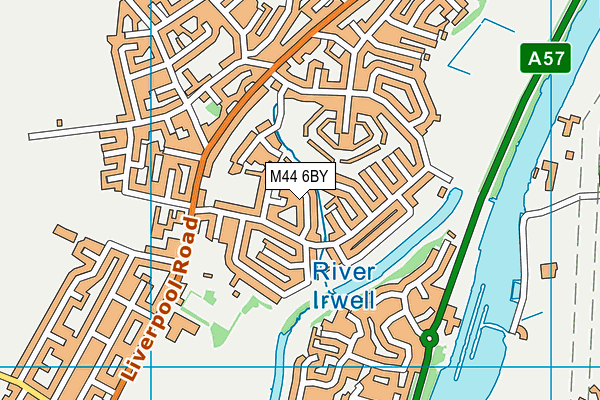 M44 6BY map - OS VectorMap District (Ordnance Survey)