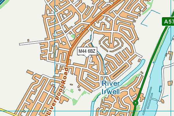 M44 6BZ map - OS VectorMap District (Ordnance Survey)