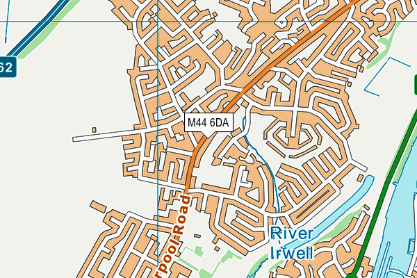 M44 6DA map - OS VectorMap District (Ordnance Survey)