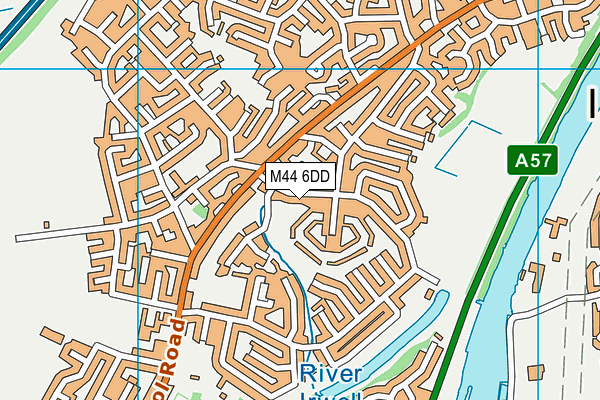 M44 6DD map - OS VectorMap District (Ordnance Survey)