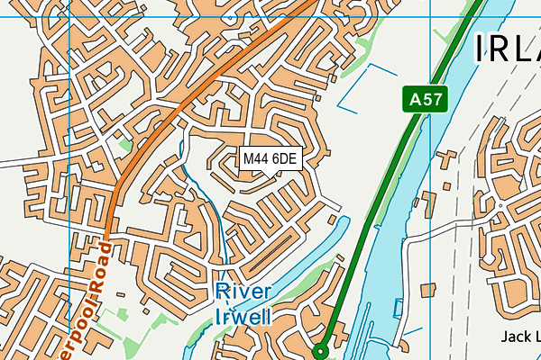 M44 6DE map - OS VectorMap District (Ordnance Survey)