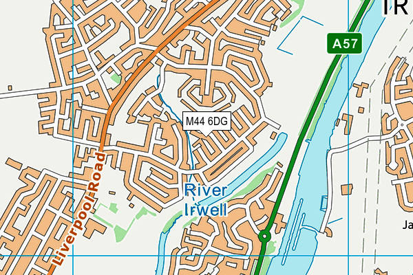 M44 6DG map - OS VectorMap District (Ordnance Survey)